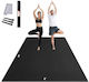 Vevor Exercise Mat Black with Carry Strap (274.32x182.88cm)