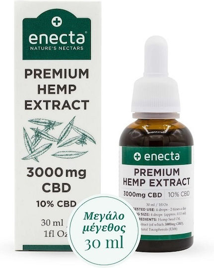 Enecta Premium Hemp Oil 3000mg with 10% CBD & with 10% CBG 30ml