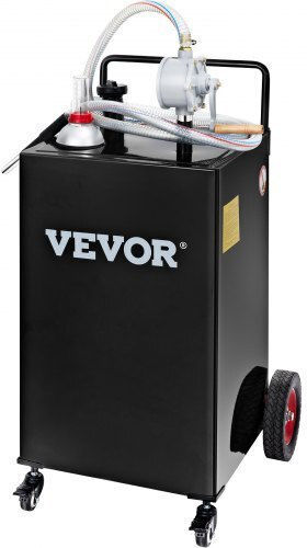 Vevor Δοχείο Καυσίμων Διπλής Θέσης Πλαστικό με Σωλήνα Επέκτασης Μαύρο