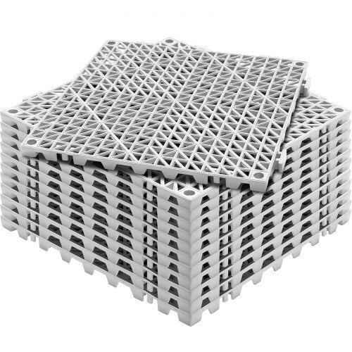 Vevor Πλακάκι για Δάπεδο Κήπου από PVC 30x30εκ. 12τμχ