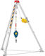 Rescue Work Tripod Occupational Safety In Sewers Vertical Capacity 180 Kg Length 30 M Winch Force 500 N Harness Transport Bag