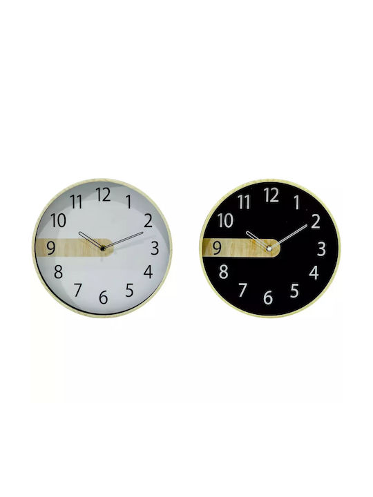 General Trade Leise Wanduhr Kunststoff Beige/Black Ø30cm