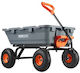 Dump Cart Garden Cart Plastic Four-wheel with Maximum Load Weight 362kg 25.5x25.5cm.
