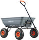 Dump Cart Garden Cart Plastic Four-wheel with Maximum Load Weight 272kg 25.5x25.5cm.