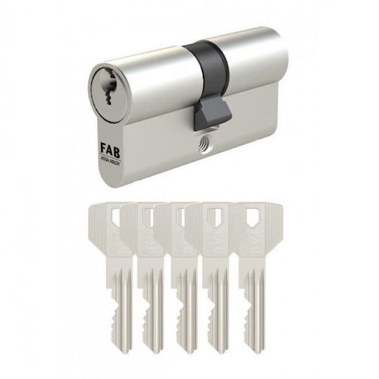 Symmetrical Lock Cylinder Fab 3.00/d 40+40 5 Keys Length 80mm