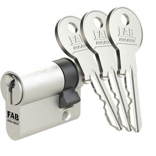 Симетричен заключващ цилиндър Fab 2.00/dnm 35+35 3 ключа Дължина 70мм