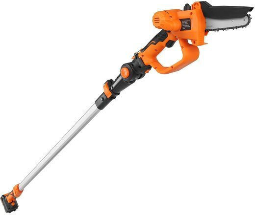 Kabellose elektrische Säge ausziehbar Vevor Länge 1,08-2,43 m Li-Ionen-Akku 2 Ah 20 V 80 W Schnittstärke 127 mm
