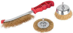 Set 3 perii de sârmă Strend Pro Tigerlion 8003b diametru mâner ax 75 mm