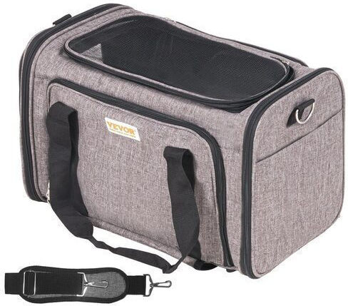 Vevor Small Animal Transport Bag 445x285x290 Mm Max 11 Kg 4 Wheels Aluminum Handle
