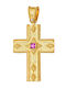 Dio Jewellery Lab Γυναικείος Βυζαντινός Σταυρός από Επιχρυσωμένο Ασήμι χωρίς Αλυσίδα