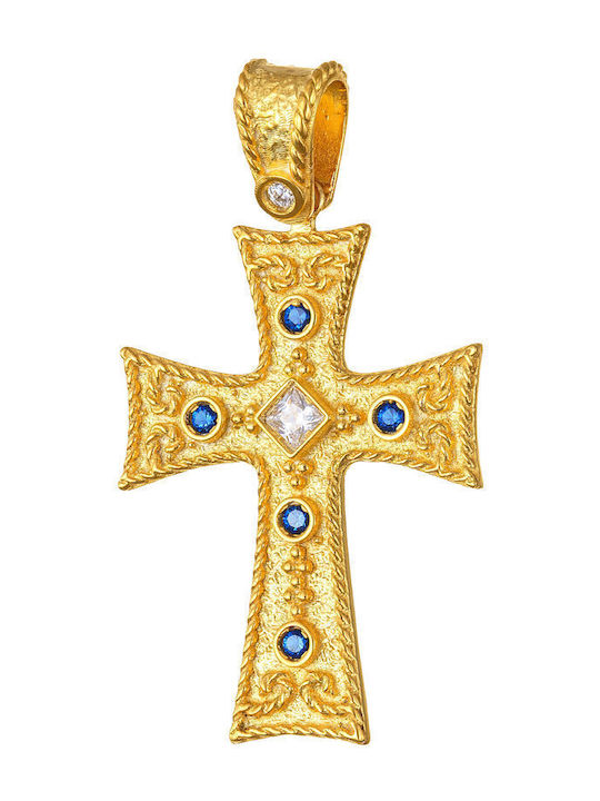 Dio Jewellery Lab Ασημένιος Σταυρός Επιχρυσωμένος