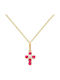 Margaritari Gold Kreuz 14K mit Kette