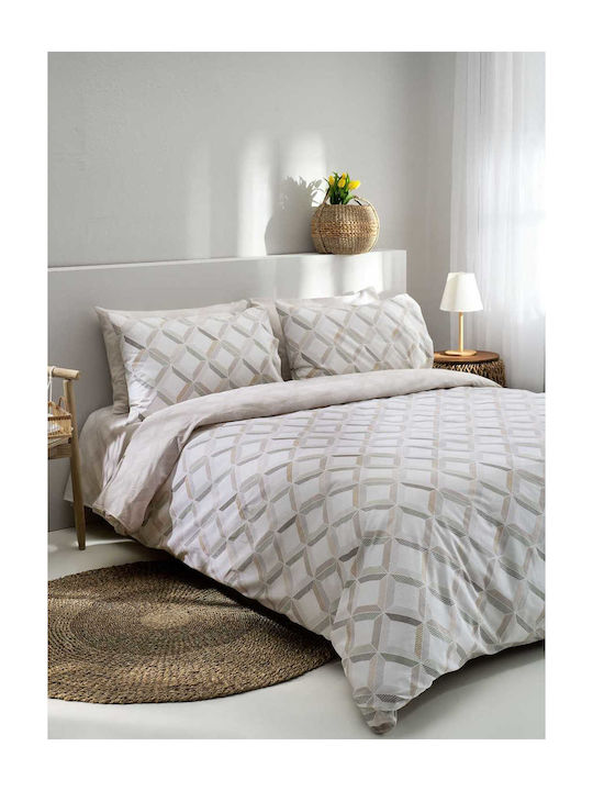 Vesta Home Duvet Single 160x230cm Rombi-1 Beige 11.5 togs Togs