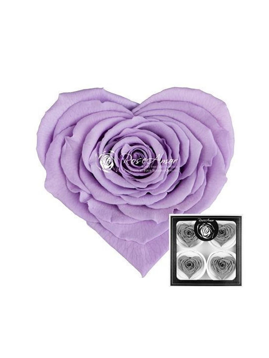 Preserved Roses Corazon Bella Violet 03 4 Pieces