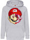Kids Hoodie Sweatshirt Super Mario Tralala Mario Zombie 5 Gray