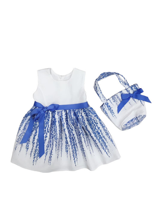 Domina Παιδικό Φόρεμα White, Blue