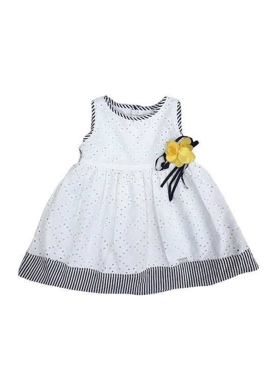 Evita Kinderkleid White, Dark Blue, Yellow