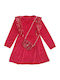 Children's Dress Long Sleeve Velvet Red