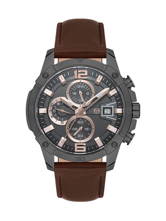 Sergio Tacchini Uhr Batterie mit Lederarmband Sergio Tacchini Uhr Batterie mit Lederarmband