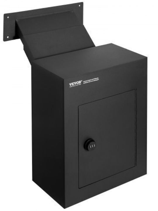Vevor Outdoor Metal Mailbox in Black Color 33.02x17.78x43.18cm