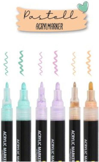 Online Σετ Μαρκαδόροι Pastel Lettering 3 Χρωμάτων 6τμχ