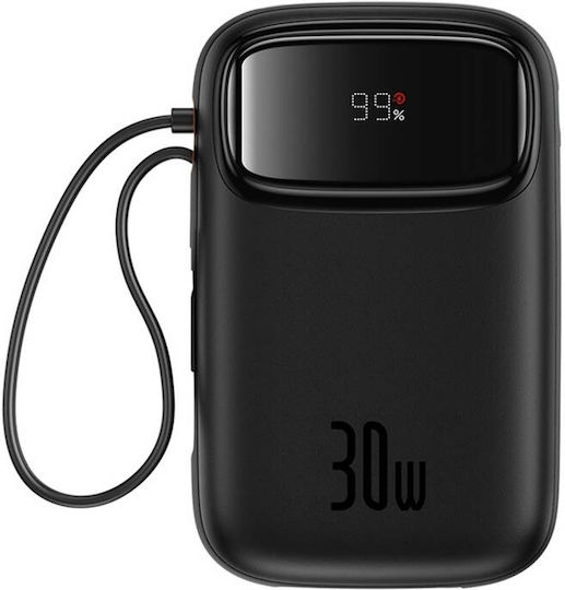 Baseus QPow 2 Power Bank 10000mAh 30W с USB-A порт и USB-C порт Черен