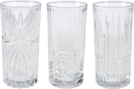 Excellent Houseware Σετ Ποτήρια Νερού από Γυαλί 380ml 3τμχ