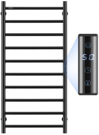 Vevor Electric Towel Rail 100x50cm Black