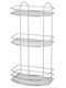 Tekno-Tel Wall Mounted Bathroom Shelf Metallic 24x15x47cm