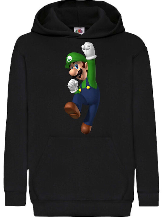 Детски Суитшърт Super Mario Tralala Super Mario Luigi Черен