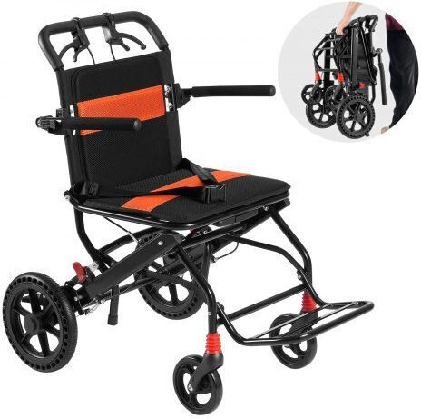 Vevor Αναπηρικό Αμαξίδιο 18" Πτυσσόμενο 91.5cm FWYSLYLHJSX1TQ05XV0 Μαύρο