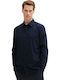 Langärmlig Hemd Polka Dot Navy