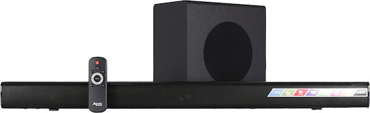 Audio Club Soundbar 2.1 Bluetooth και HDMI 100W με Ασύρματο Subwoofer και Τηλεχειριστήριο Μαύρο