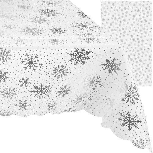 Ruhhy Weihnachtlich Tischtuch Stoff Weiß L220xB140cm.