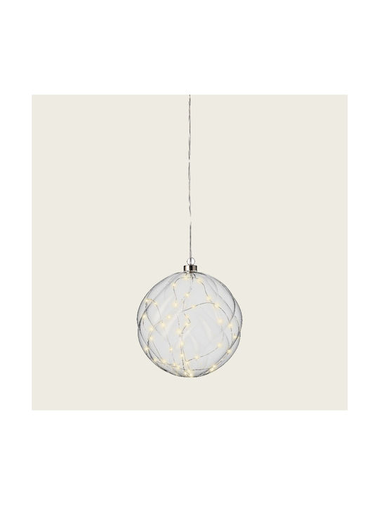 Hanging Ball Ornament Ornament Glass Illuminated 20cm