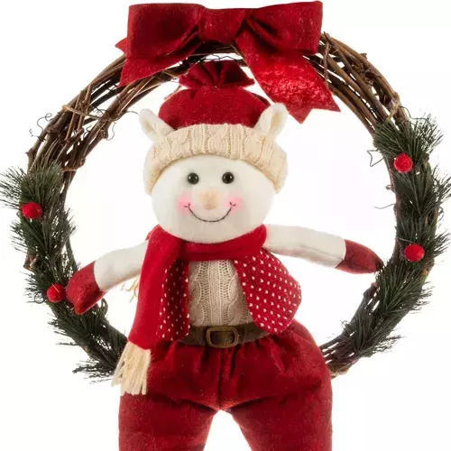 Ruhhy Crăciun Decorativ Lemnos Coroană de flori cu Diametru 55cm.