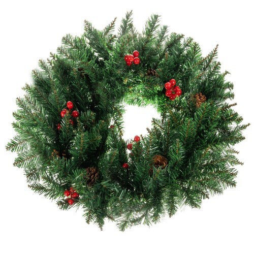 Ruhhy Weihnachtsdekoration Kunststoff Kranz mit Durchmesser 60cm.