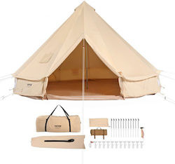 Vevor Σκηνή Camping Teepee Μπεζ 8 Ατόμων