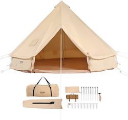 Vevor Σκηνή Camping Teepee Μπεζ 4 Ατόμων