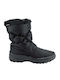 Short Women's Wellies with Fur Black