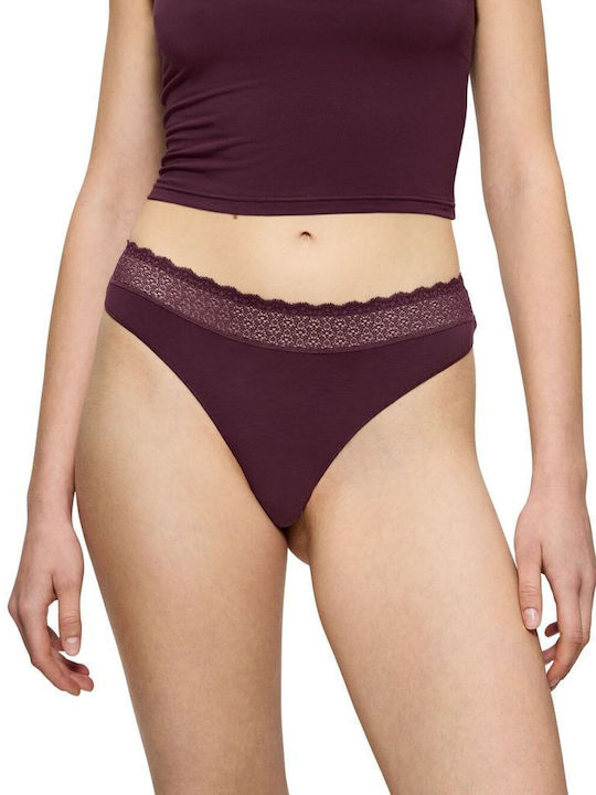 Triumph Feel Modal Damen Zeichenfolge Bordeaux
