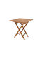 Sitting Room Table for Small Outdoor Spaces from Teak Foldable Winston Natural 80x80x75cm