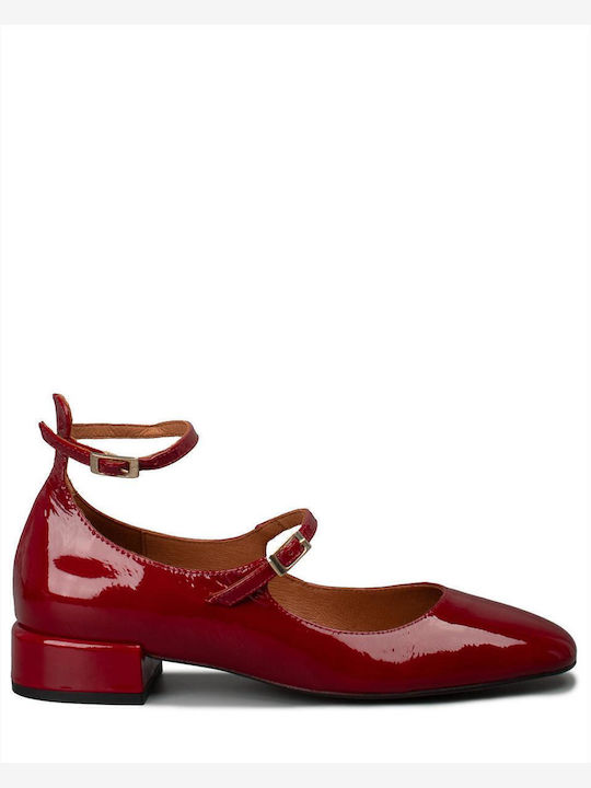 Angel Alarcon Leather Ballerinas Red