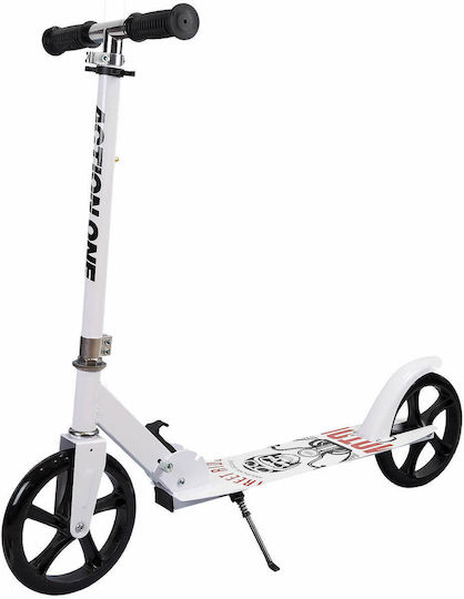 Action One Kids 2-wheel Foldable Scooter Skull Rider White