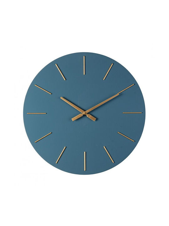 Ceas de Perete Bizzotto Timeline MDF Albastru Ø60x5