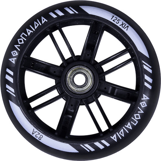 Athlopaidia Wheel 125mm Illuminated Bearing Front Scooter 61214-black 004.61214 Fwhl Blk 9985777011217