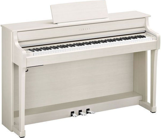 Yamaha Elektrisch Aufrecht Klavier Clavinova mit 88 Gewichtet Tasten und Anschluss an Kopfhörer Weiß
