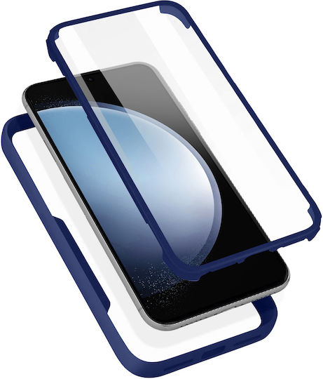 Hülle Oppo A54 A74 5G Plexiglas Rückseite Polymer Vorderseite Kontur Blau