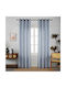 My Home Luxury Blue Grommet Curtain 140x290cm