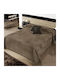 Sidi Home Plast Nordic Κουβέρτα Βελουτέ Μονή 160x220εκ. Μπεζ Σκούρο
